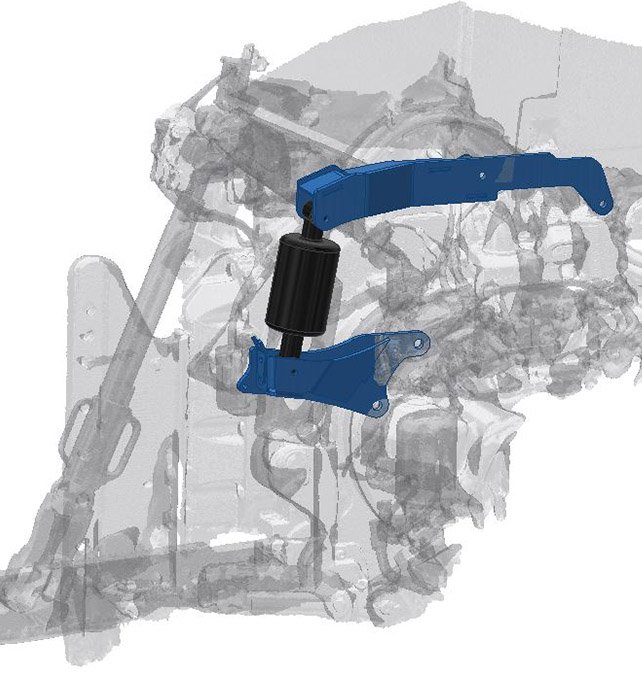 Heavy-duty air-pressure dampers of the SAMO cab suspension