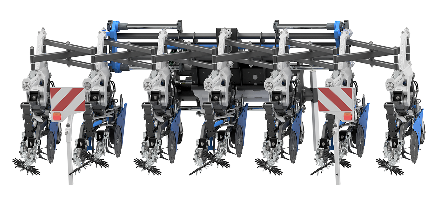 Detail X-ADJUST – mechanika nastavení rozteče řádků na plečce VarioCHOP